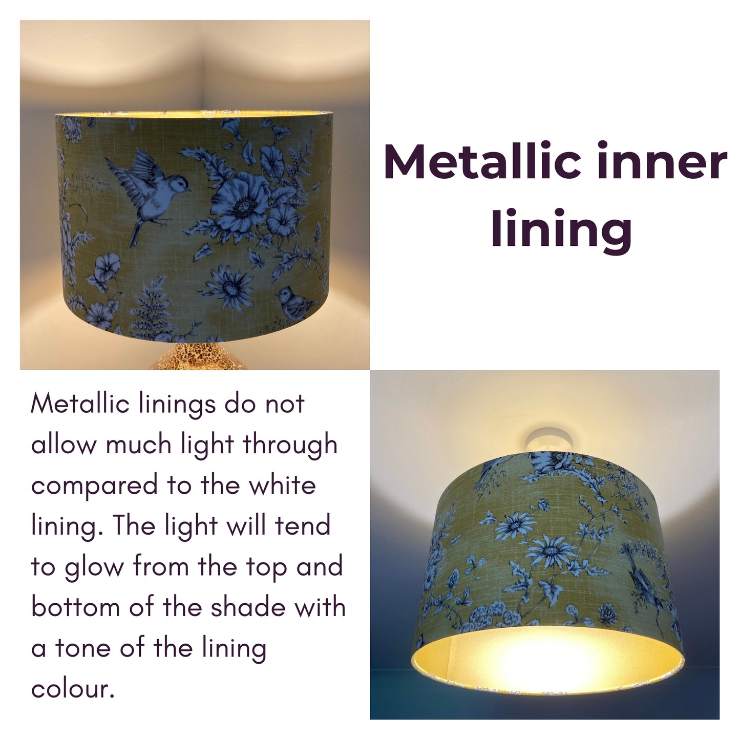 Barley Beige Finch Bird Fabric Lampshade for Table or Ceiling Lamps