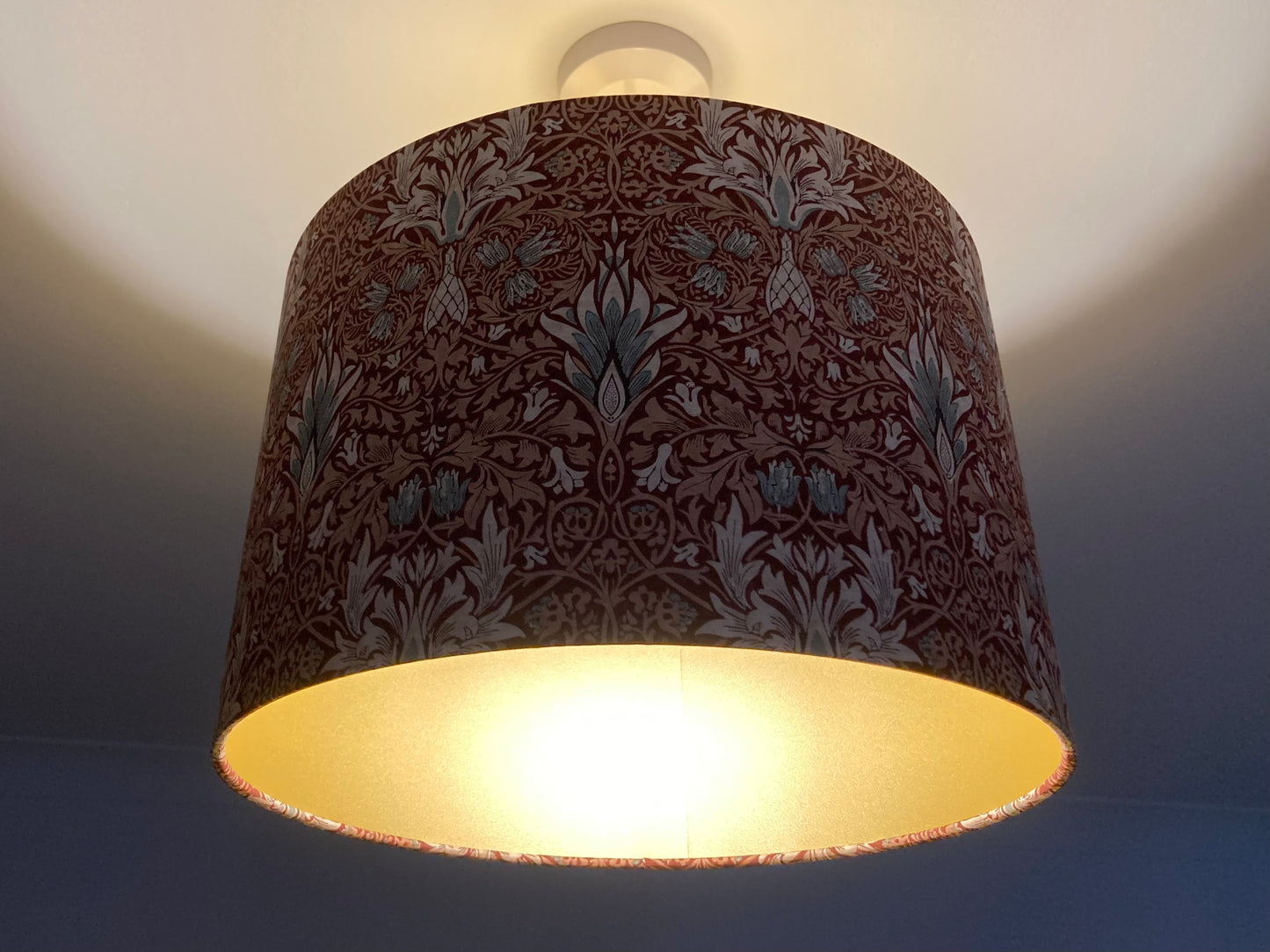 William Morris Red Snakeshead Lampshade for Table or Ceiling Lamps