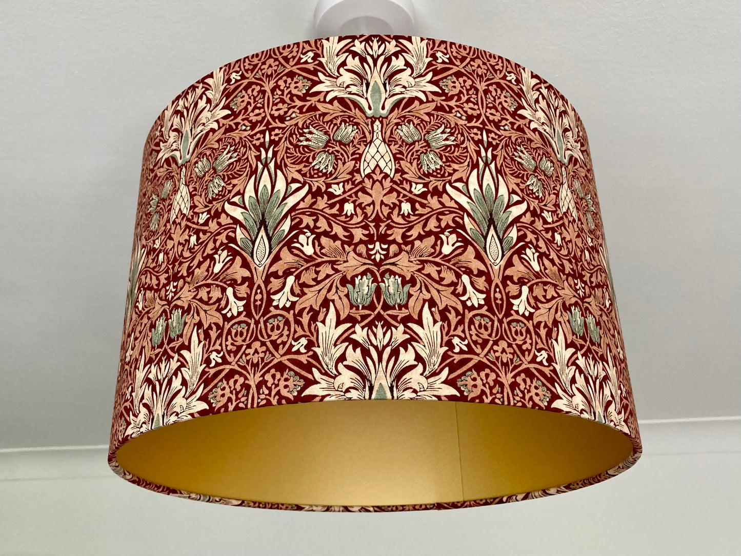 William Morris Red Snakeshead Lampshade for Table or Ceiling Lamps