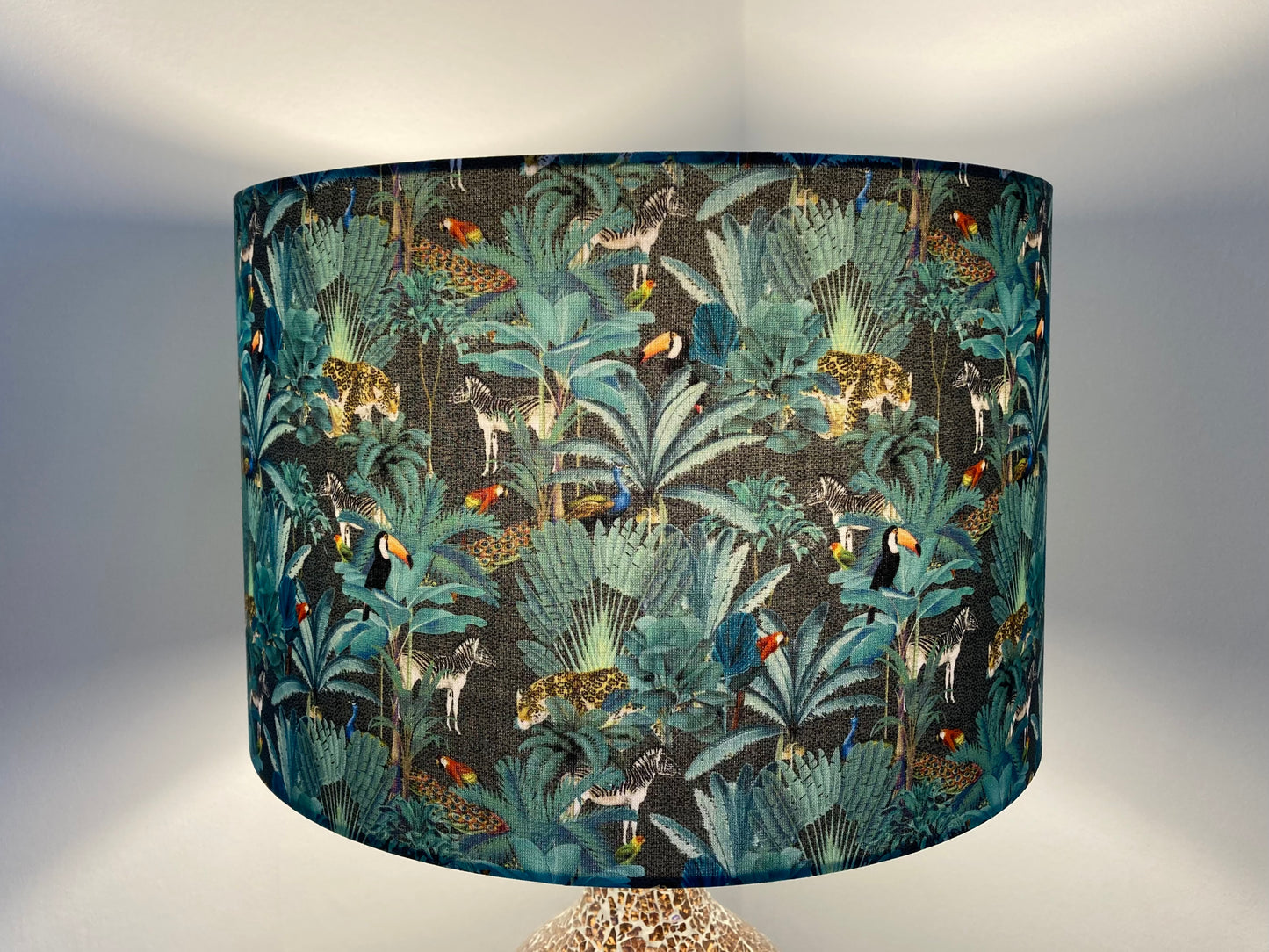 Tropical Jungle Animals Drum Lampshade