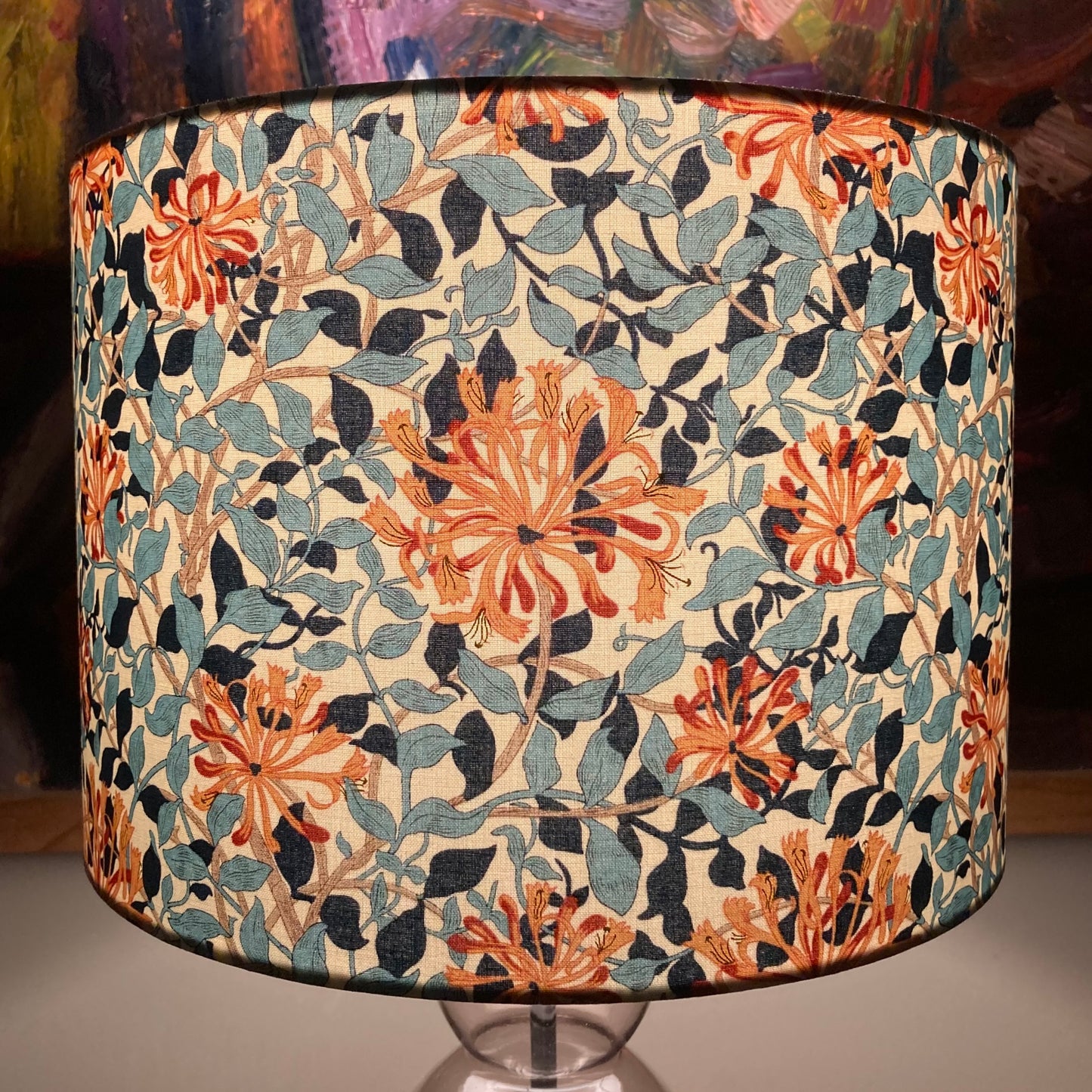 William Morris Honeysuckle Fabric Lampshade for Table or Ceiling Lamps