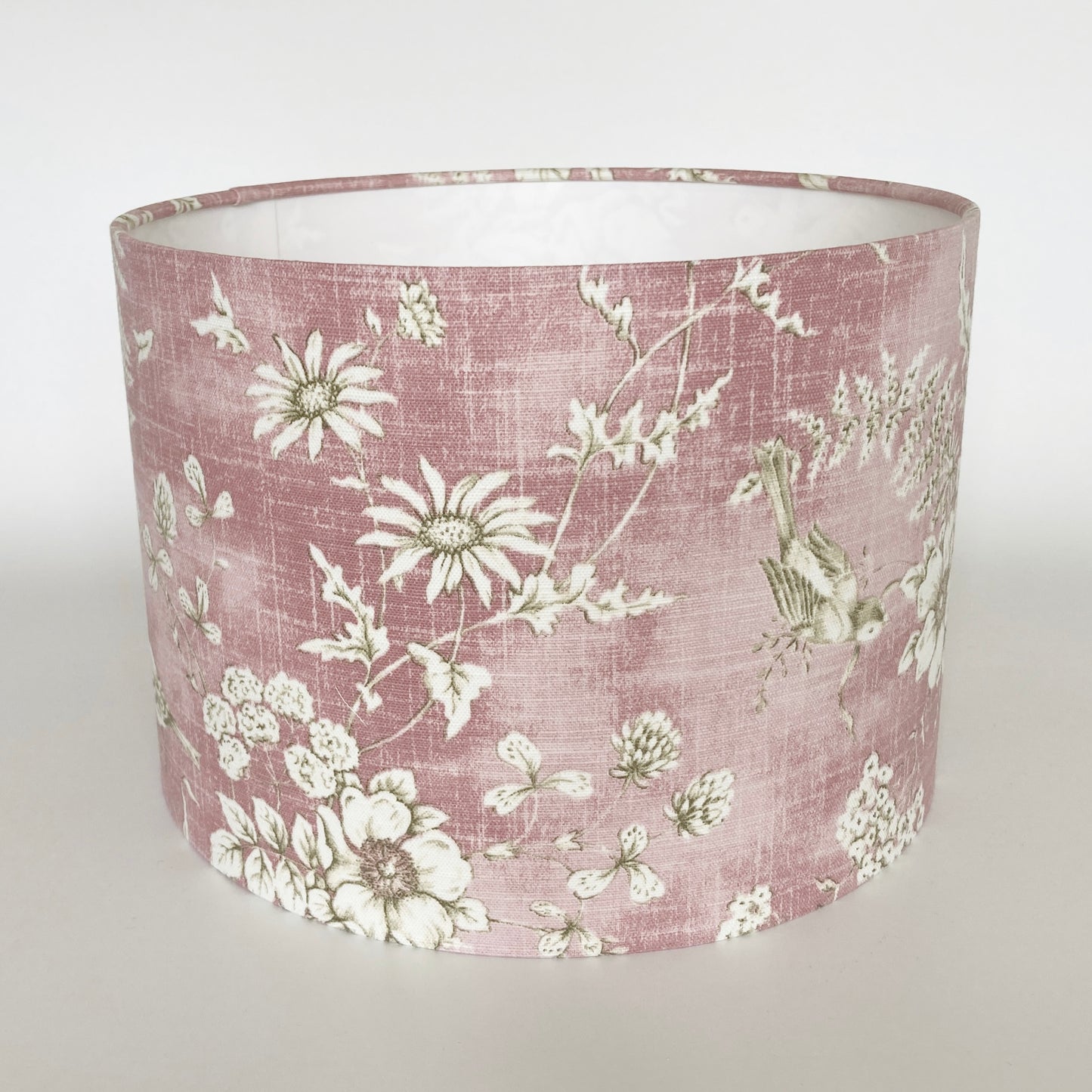 Barley Beige Finch Bird Fabric Lampshade for Table or Ceiling Lamps