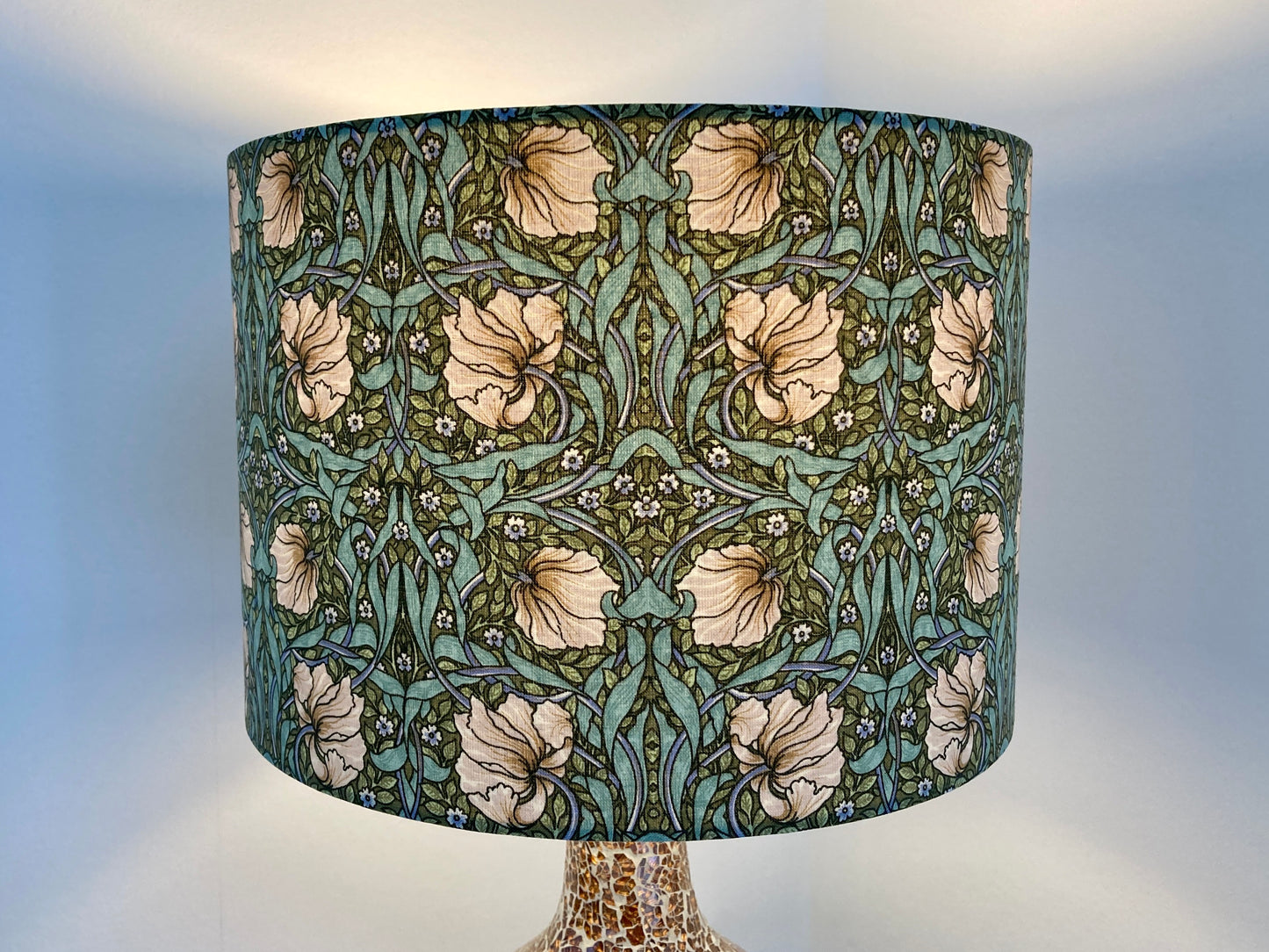William Morris Green Pimpernel Fabric Lampshade for Table or Ceiling Lamps