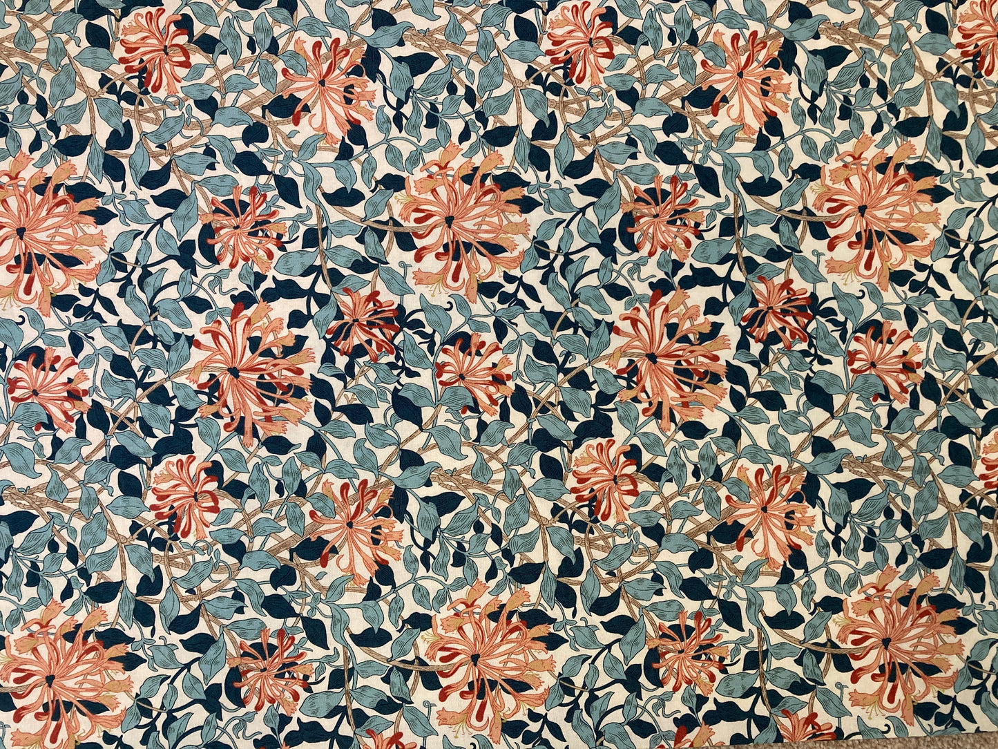 William Morris Honeysuckle Fabric Lampshade for Table or Ceiling Lamps