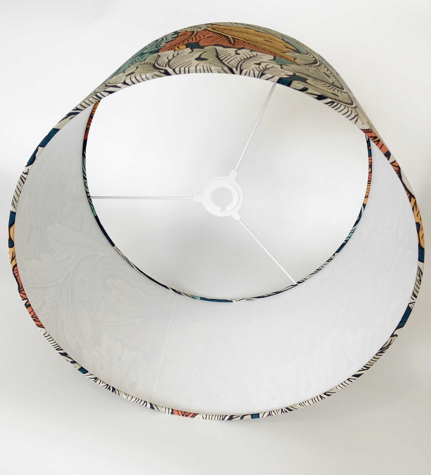 William Morris Teal and Orange Acanthus Drum Lampshade