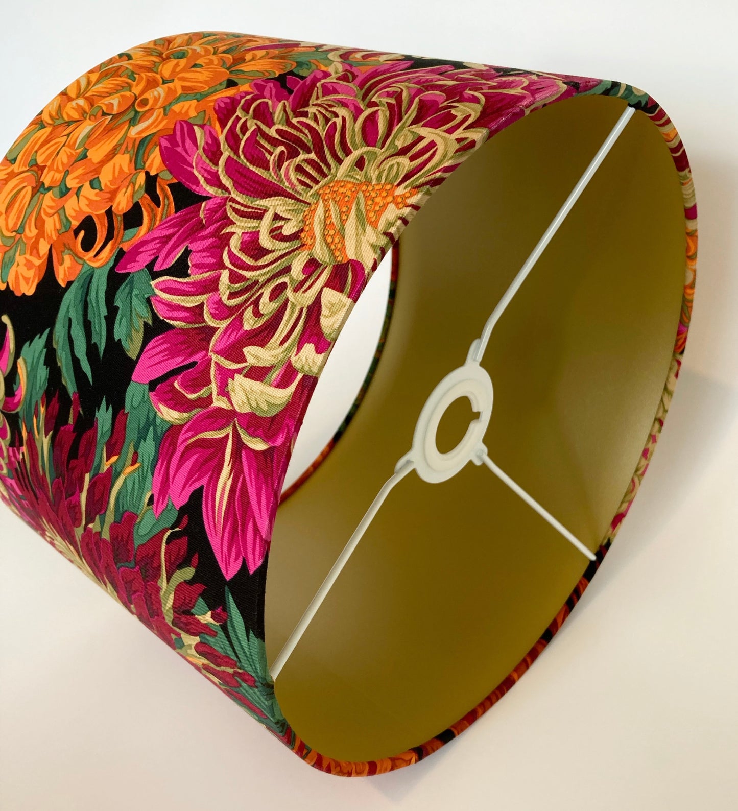 Bright Pink Red Orange Chrysanthemum Flower Lampshade for Table Lamps or Ceiling Pendant
