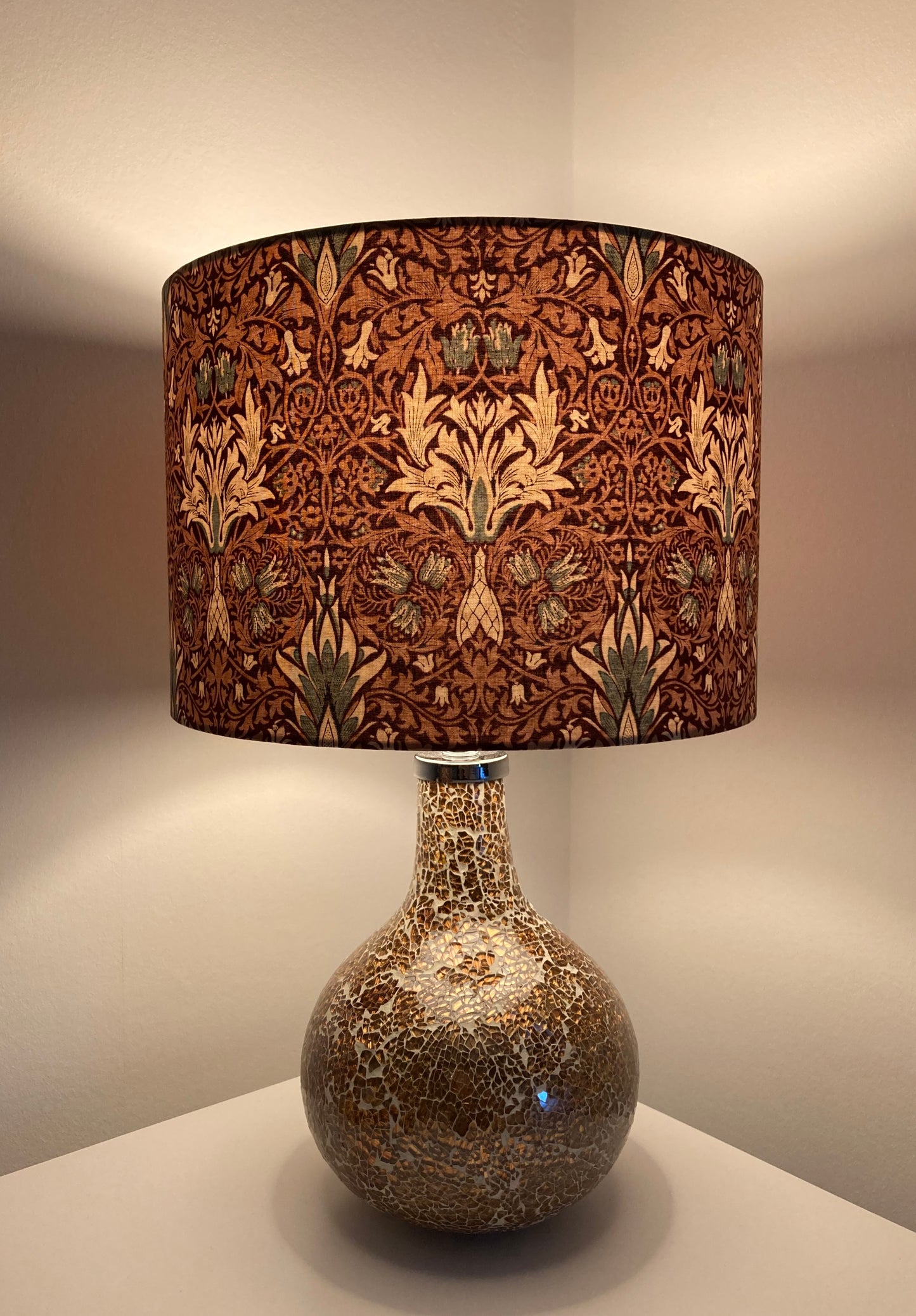 William Morris Red Snakeshead Lampshade for Table or Ceiling Lamps