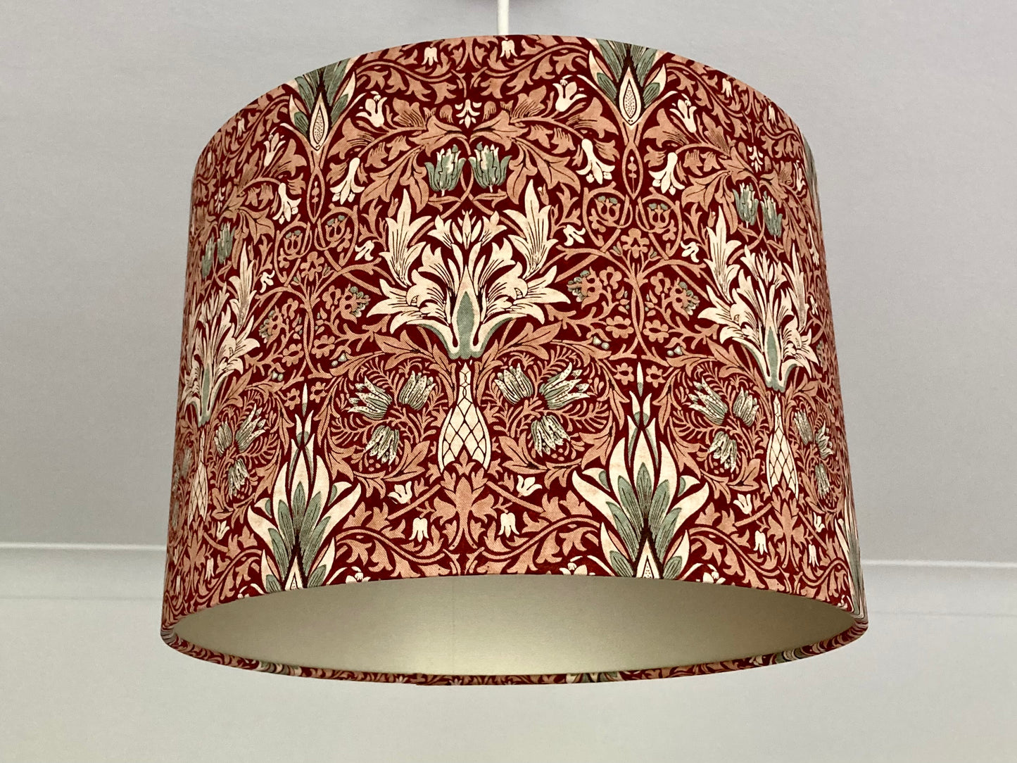 William Morris Red Snakeshead Lampshade for Table or Ceiling Lamps