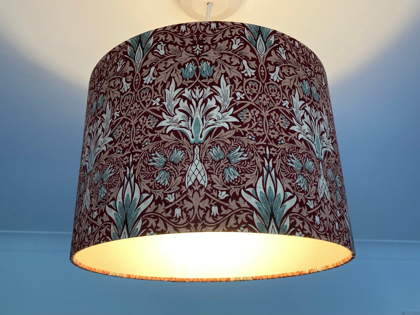 William Morris Red Snakeshead Lampshade for Table or Ceiling Lamps