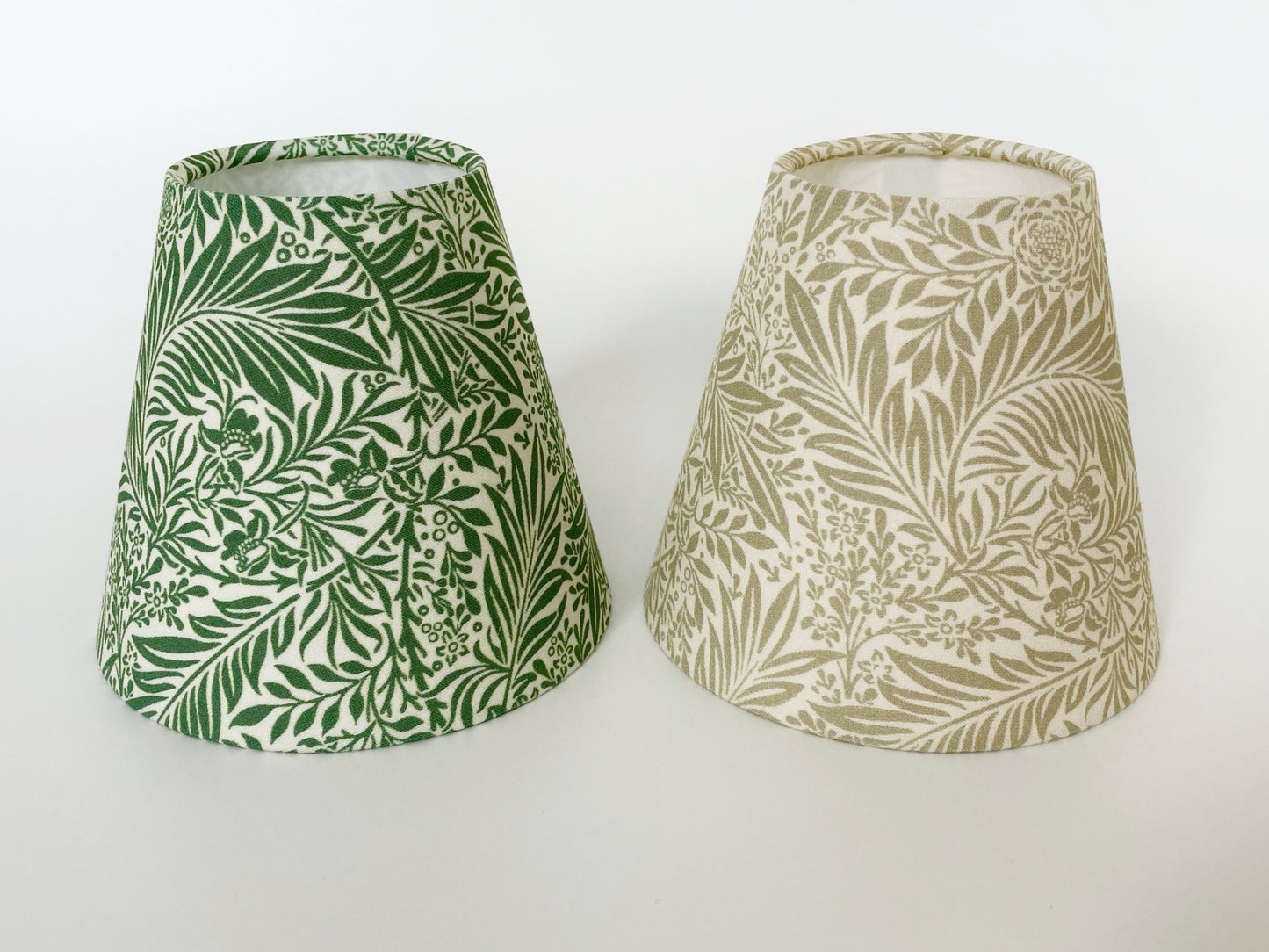 William Morris Larkspur Green or Beige Candle Clip Lampshade