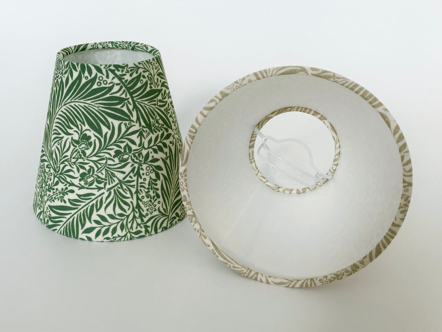William Morris Larkspur Green or Beige Candle Clip Lampshade