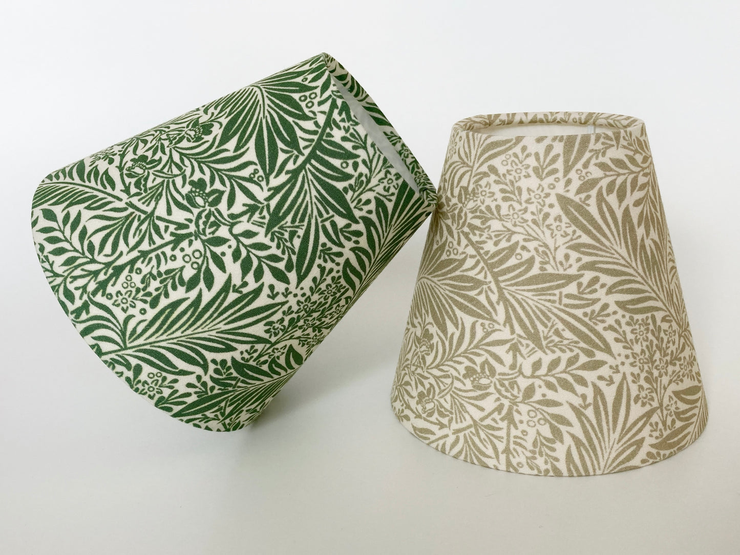 William Morris Larkspur Green or Beige Candle Clip Lampshade