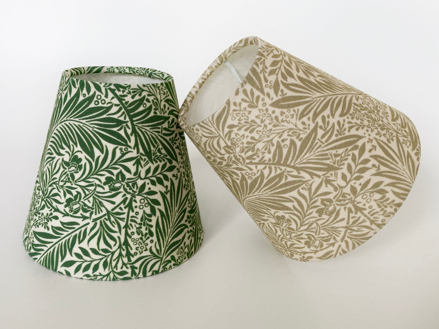 William Morris Larkspur Green or Beige Candle Clip Lampshade
