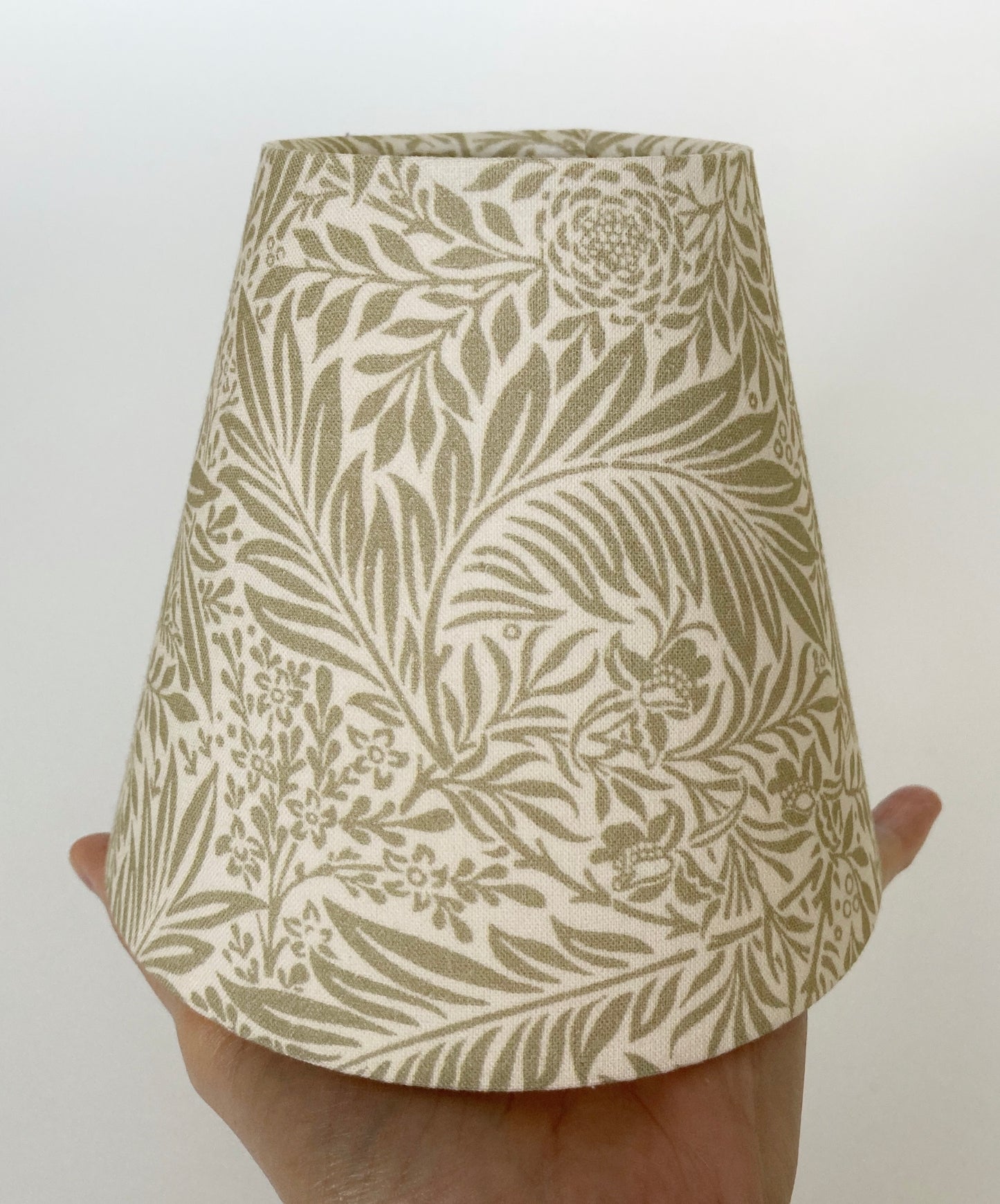 William Morris Larkspur Green or Beige Candle Clip Lampshade