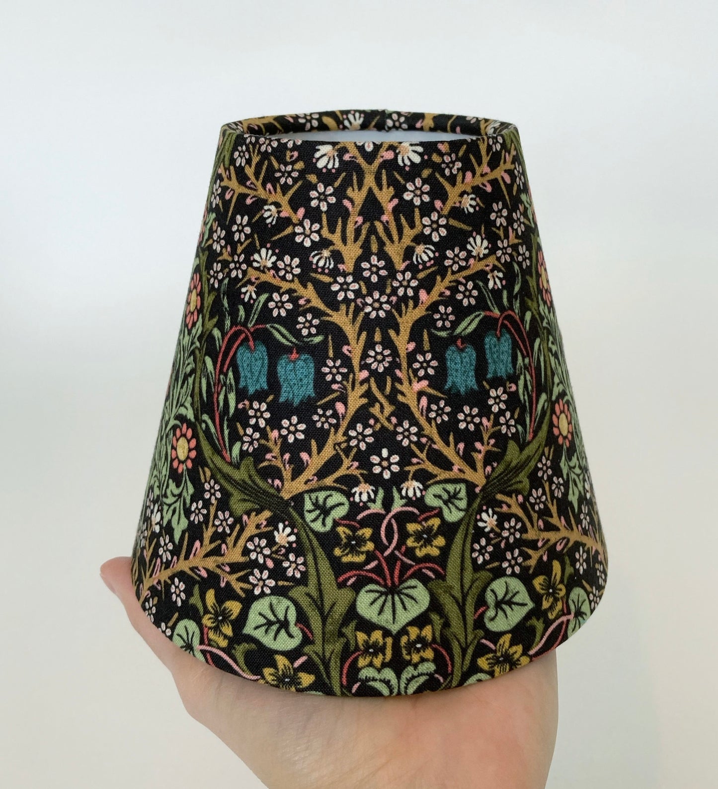 William Morris Blackthorn Fabric Candle Clip Lampshade
