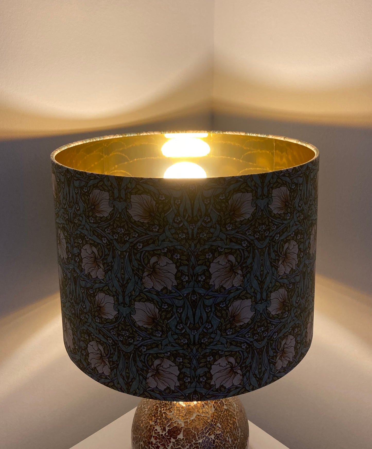 William Morris Green Pimpernel Fabric Lampshade for Table or Ceiling Lamps