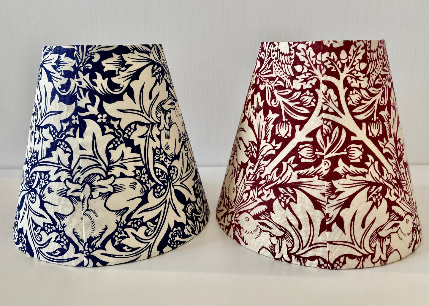 William Morris Candle Clip Lampshade Brer Rabbit / Brother Rabbit fabric