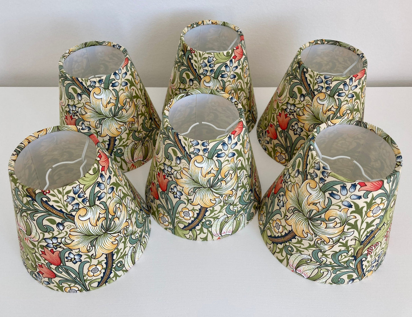 William Morris Golden Lily Fabric Candle Clip Lampshade