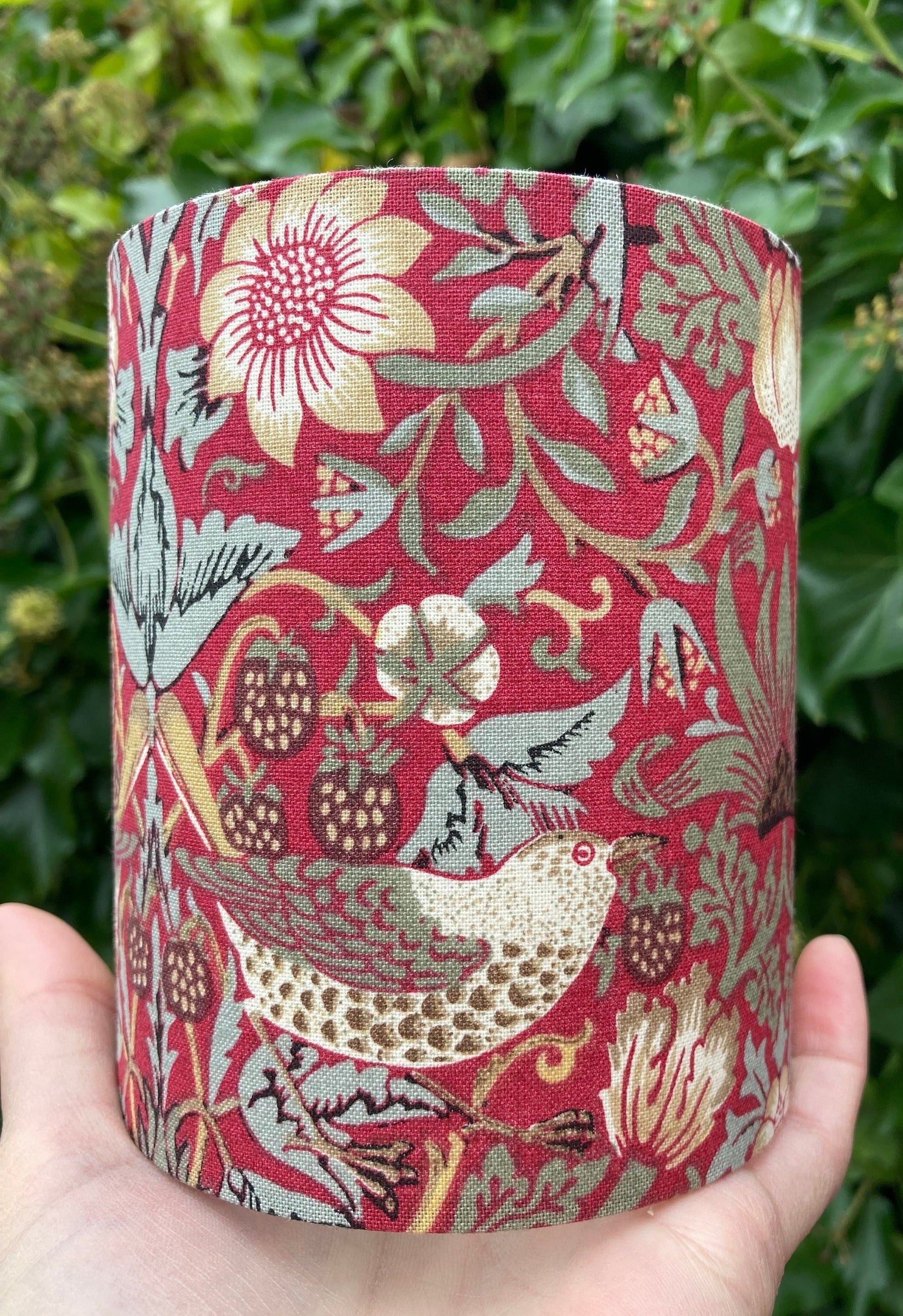 William Morris Strawberry Thief Fabric Handmade Lantern