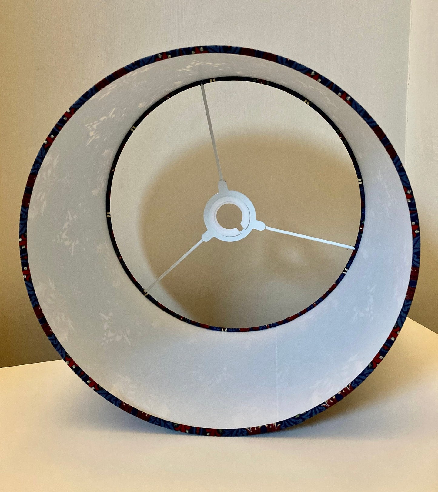 William Morris Snakeshead Lampshade in Dark Blue, Wine and Green Fabric