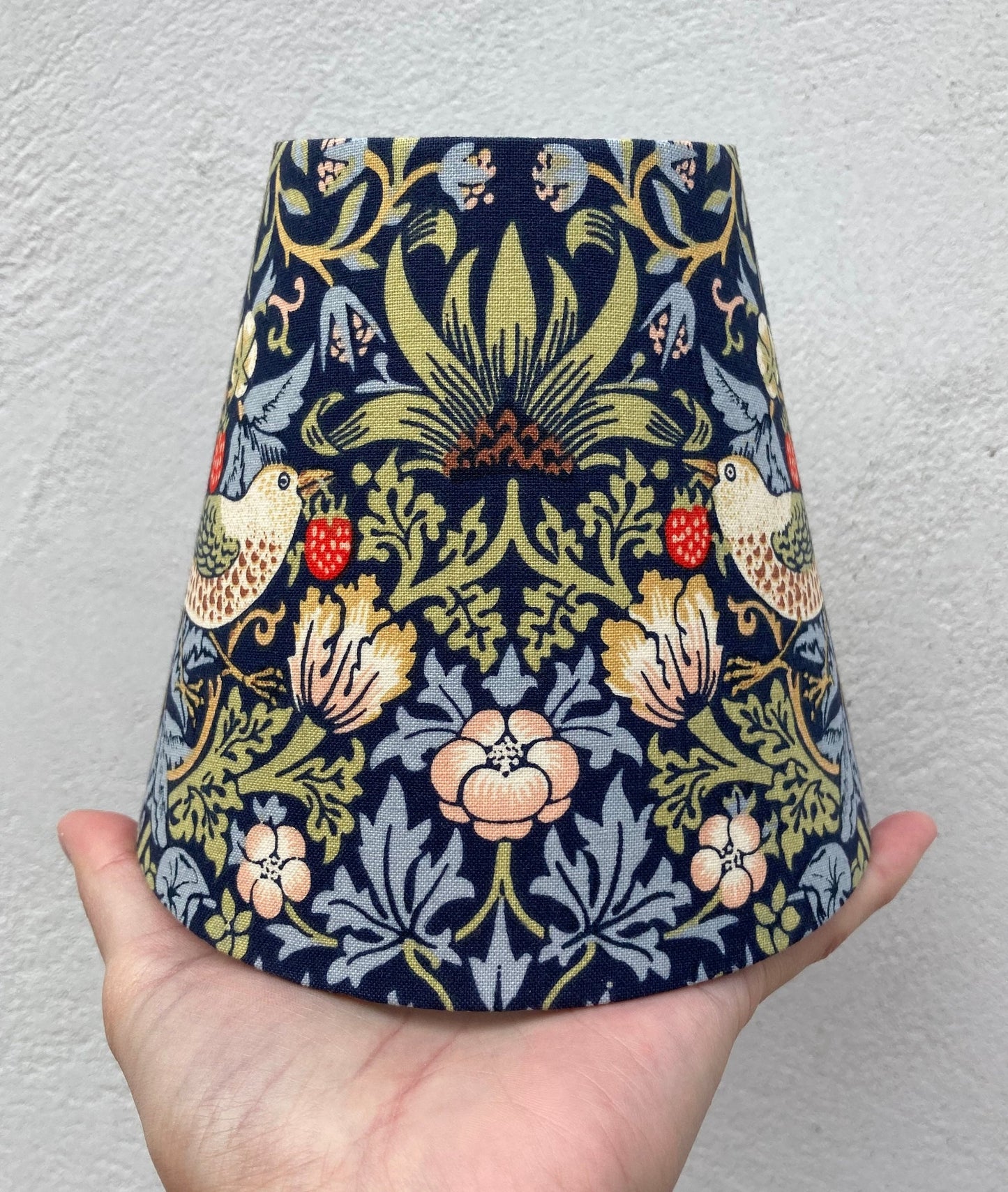 William Morris Strawberry Thief Fabric Candle Clip Lampshade