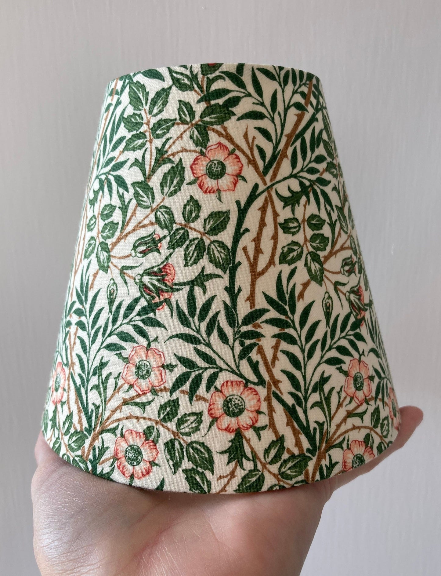 William Morris Sweet Briar Fabric Candle Clip Lampshade