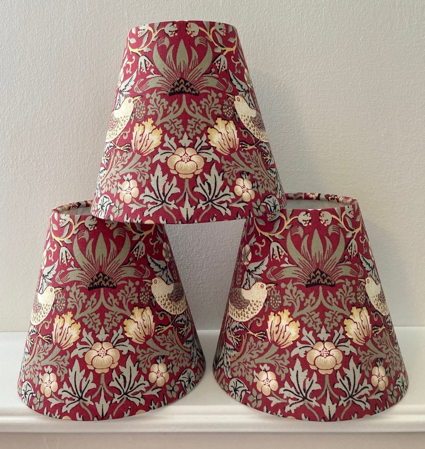 William Morris Strawberry Thief Fabric Candle Clip Lampshade