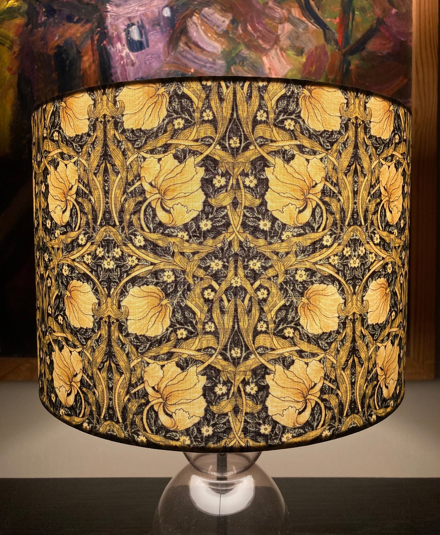 William Morris Pimpernel Cream and Blue Fabric Lampshade