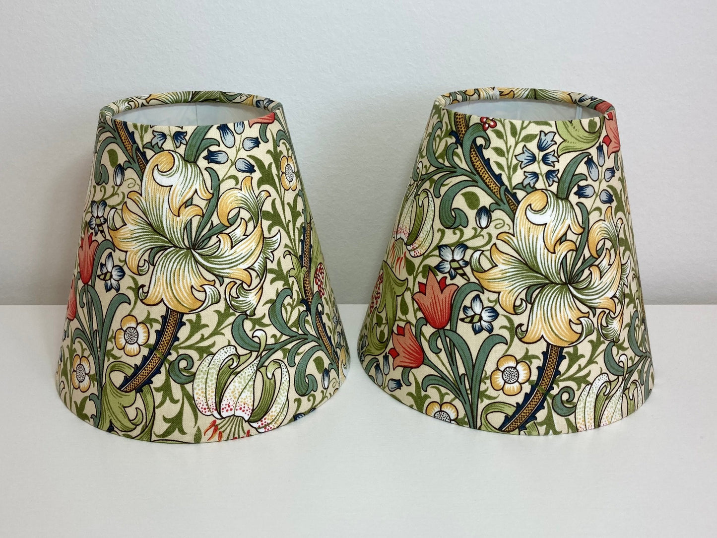 William Morris Golden Lily Fabric Candle Clip Lampshade