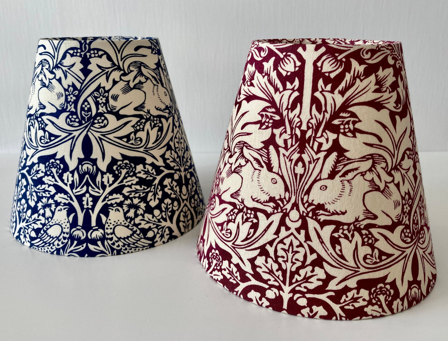 William Morris Candle Clip Lampshade Brer Rabbit / Brother Rabbit fabric