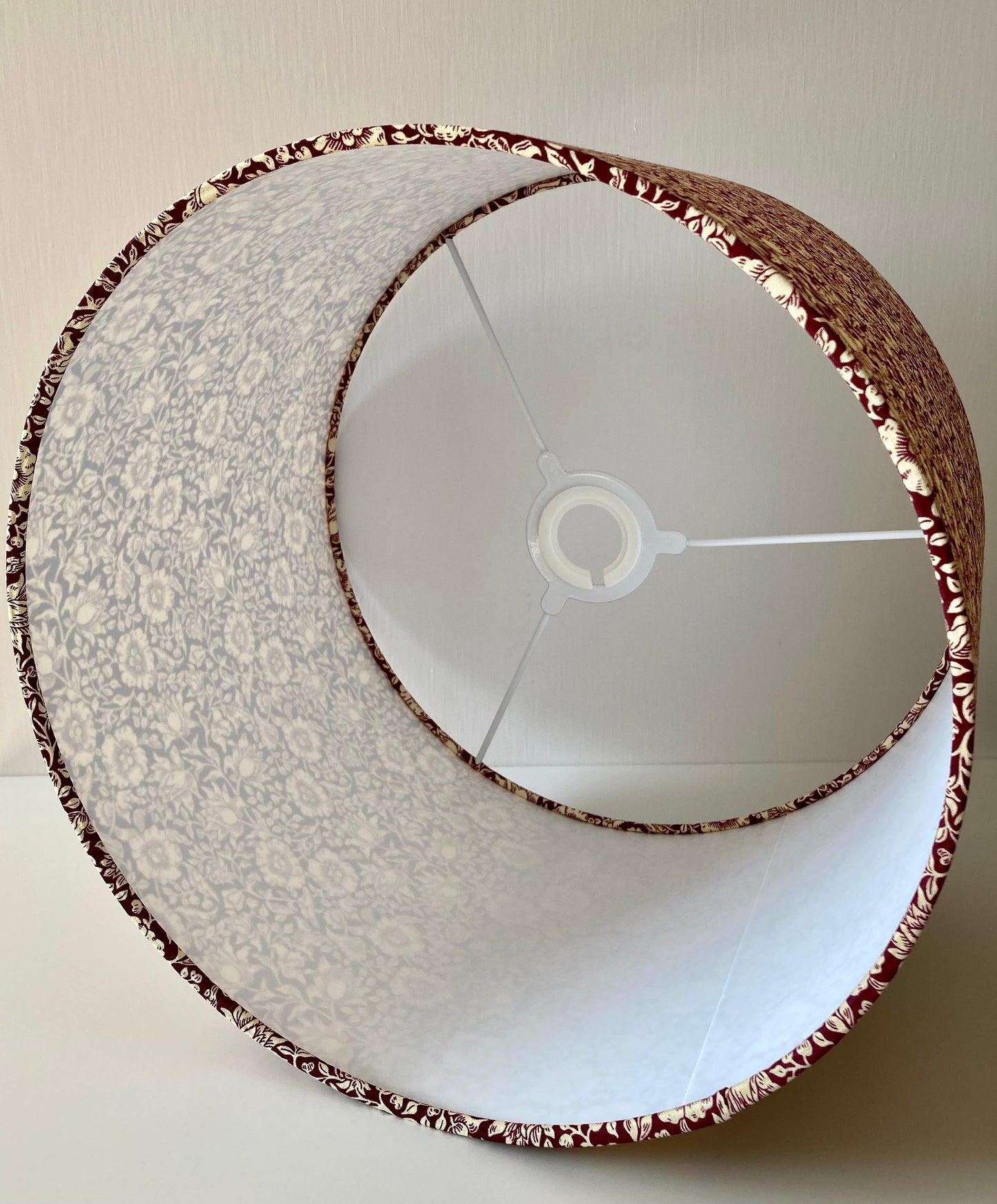 William Morris Mallow Wine Deep Red Lampshade for Table Lamps or Ceiling Lights