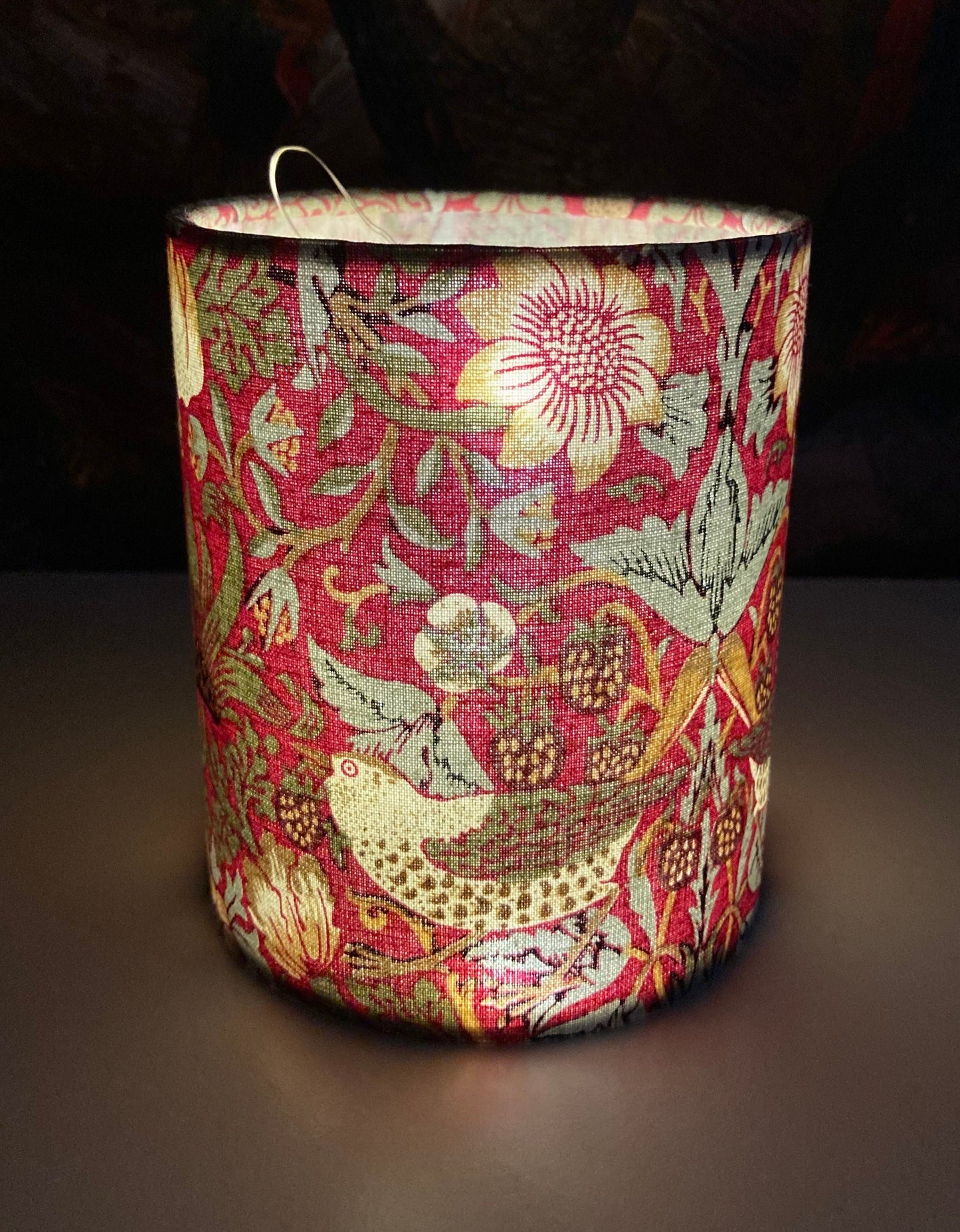 William Morris Strawberry Thief Fabric Handmade Lantern