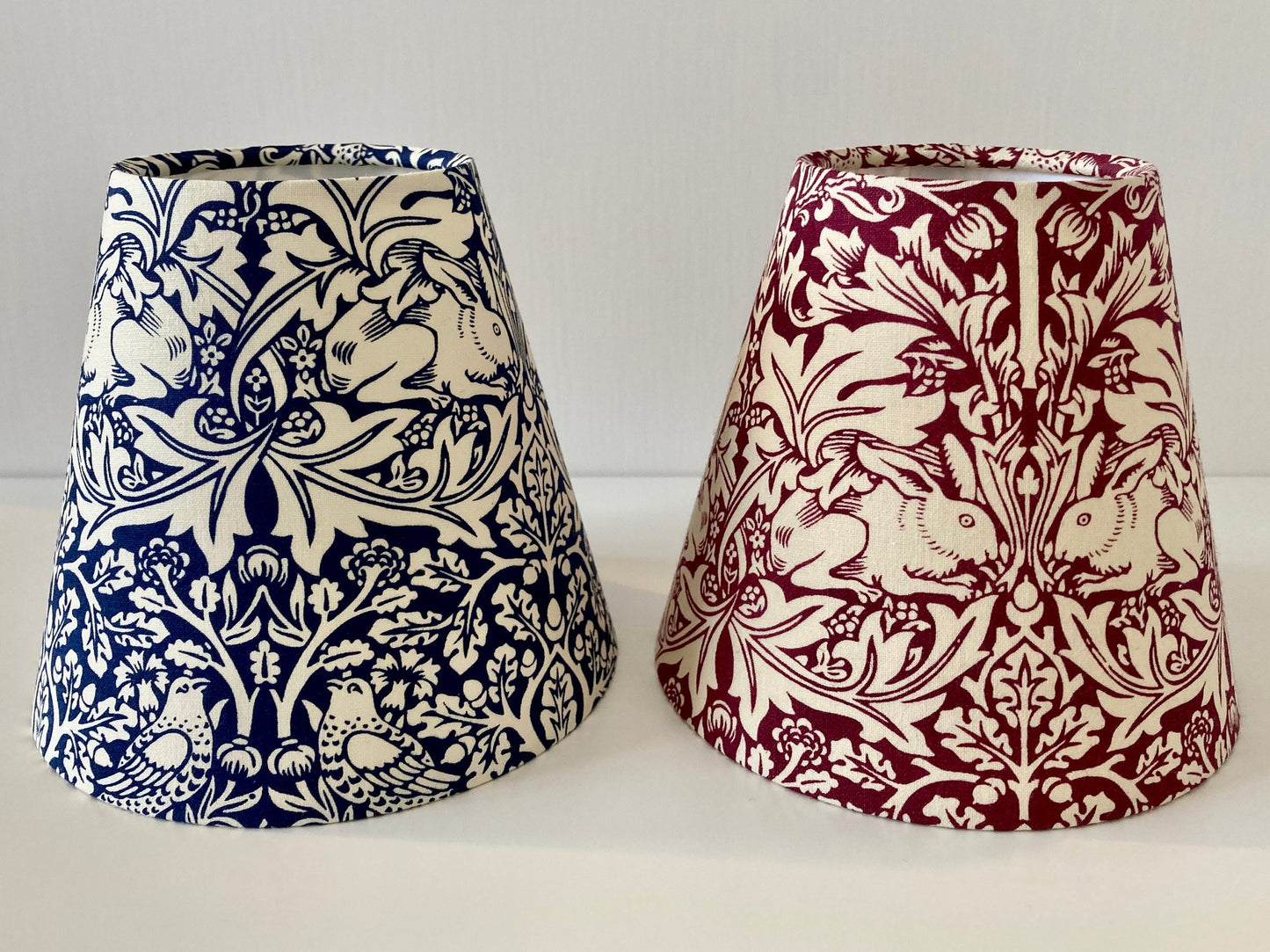 William Morris Candle Clip Lampshade Brer Rabbit / Brother Rabbit fabric