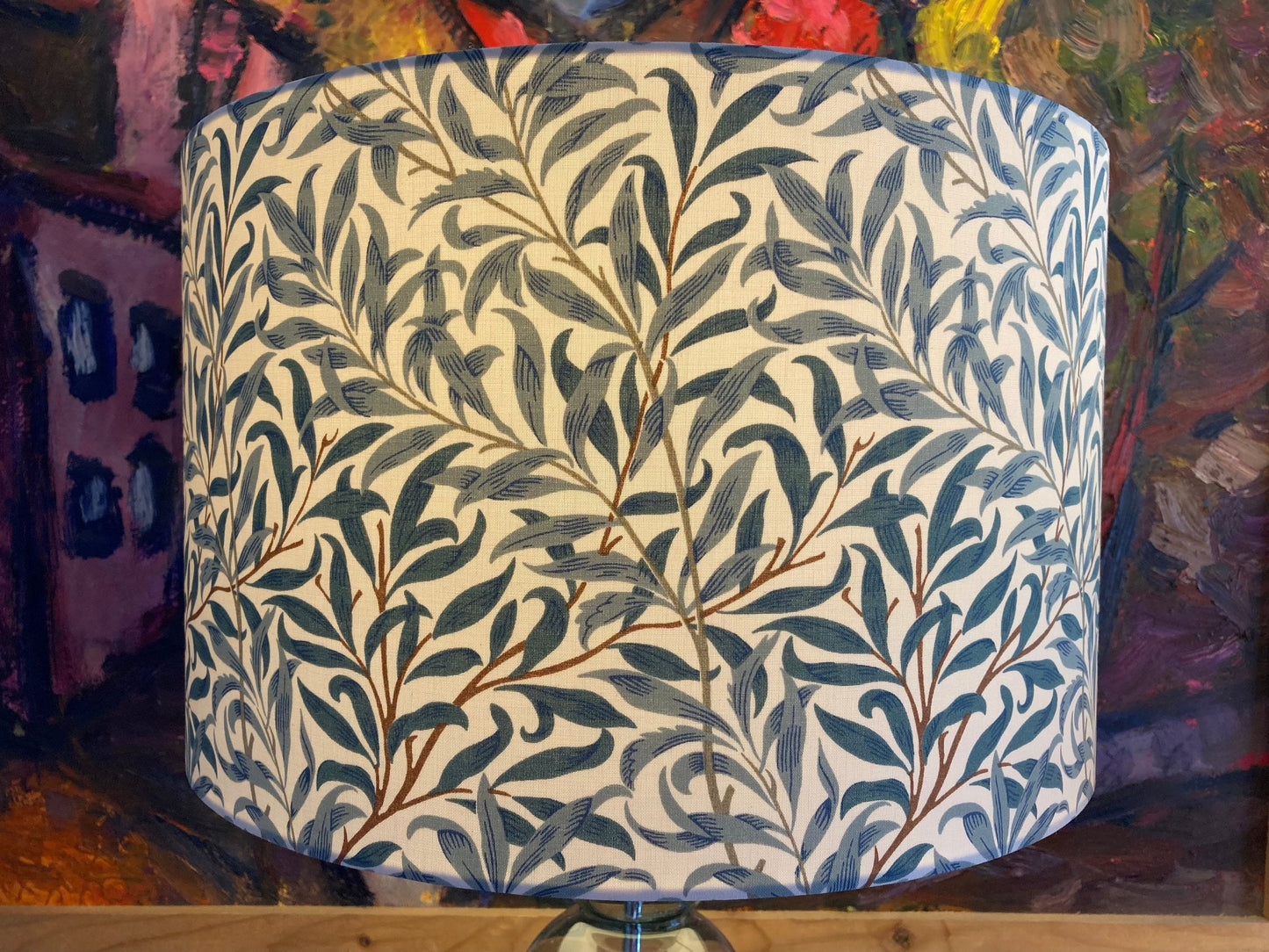 William Morris Green Willow Bough Fabric Lampshade for Table or Ceiling Lamps