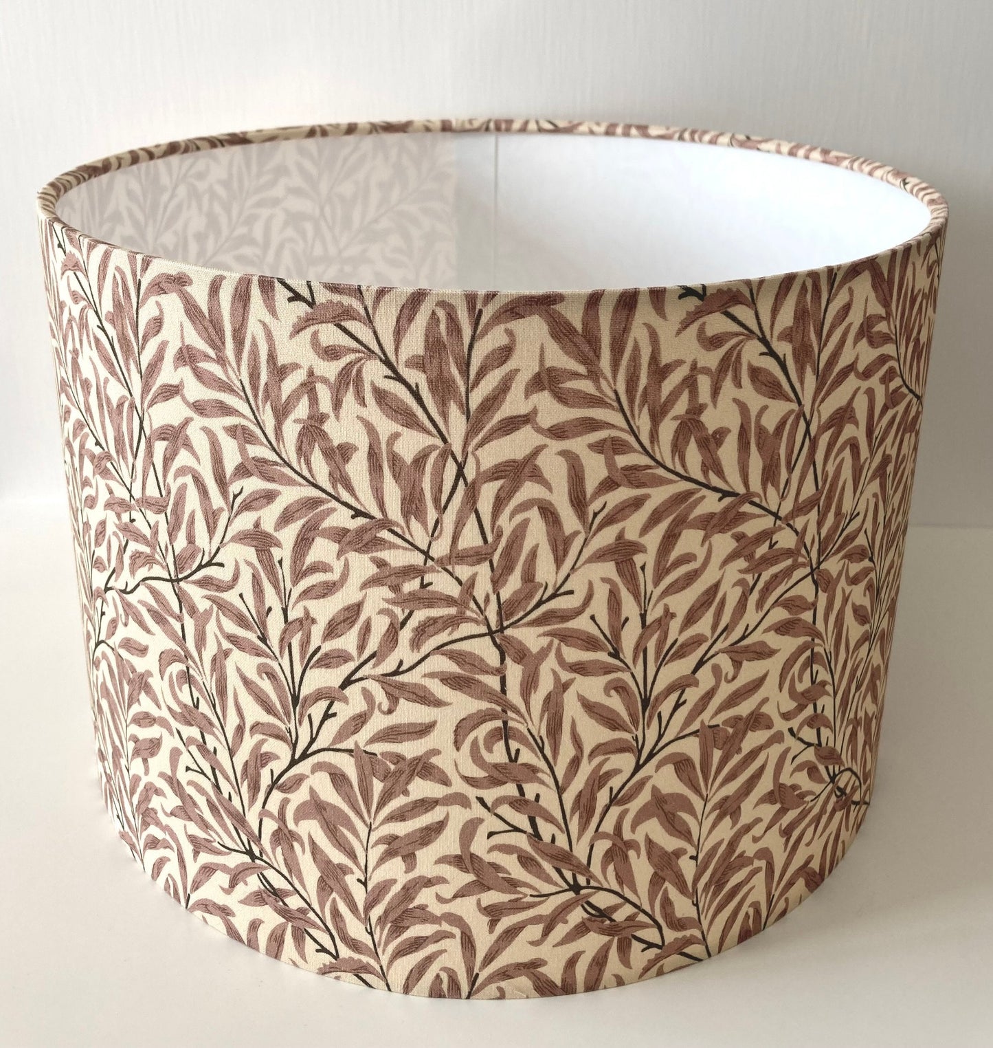 William Morris Beige Pink Willow Bough Fabric Lampshade for Table Lamps or Ceiling Lights
