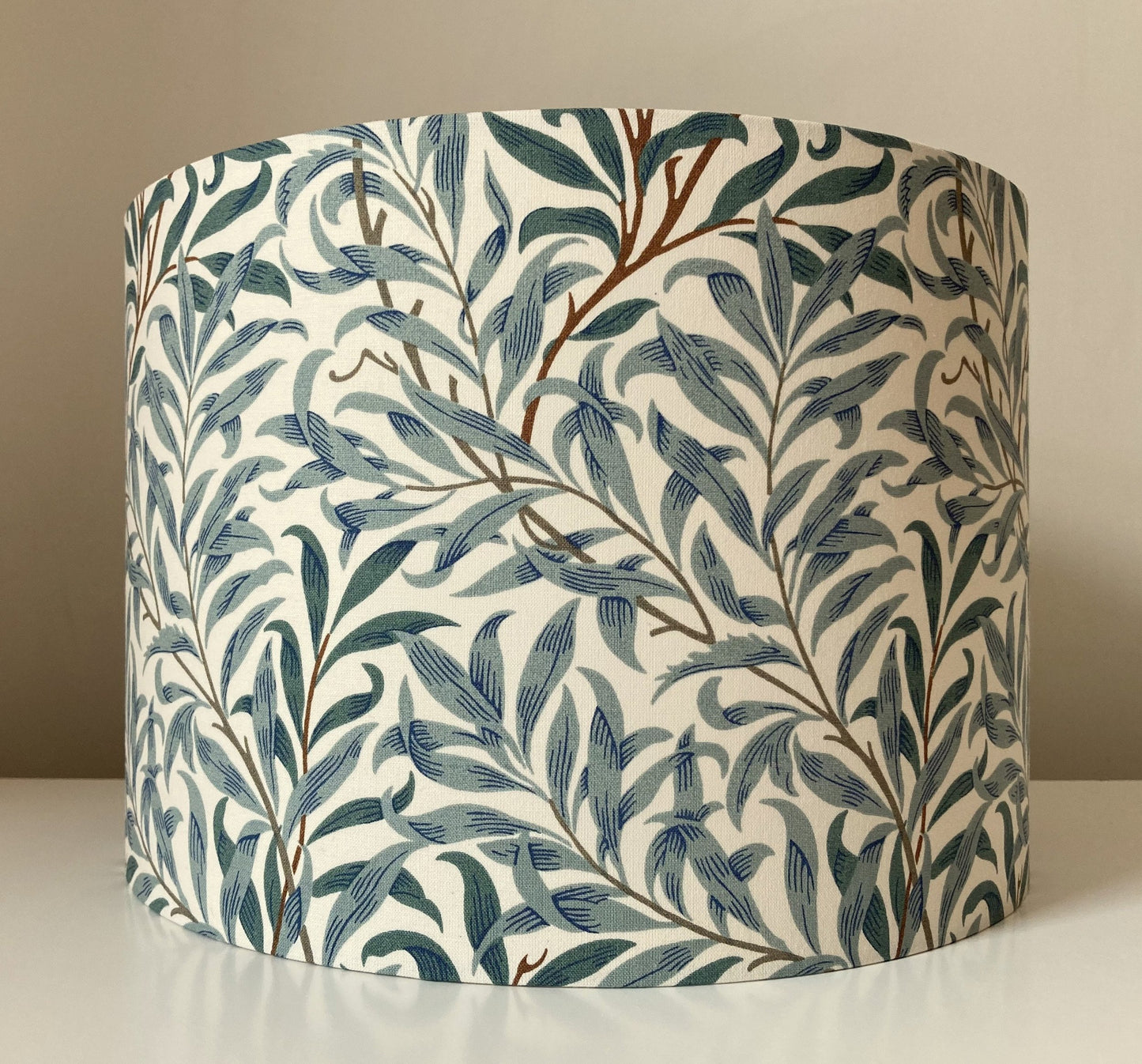 William Morris Green Willow Bough Fabric Lampshade for Table or Ceiling Lamps