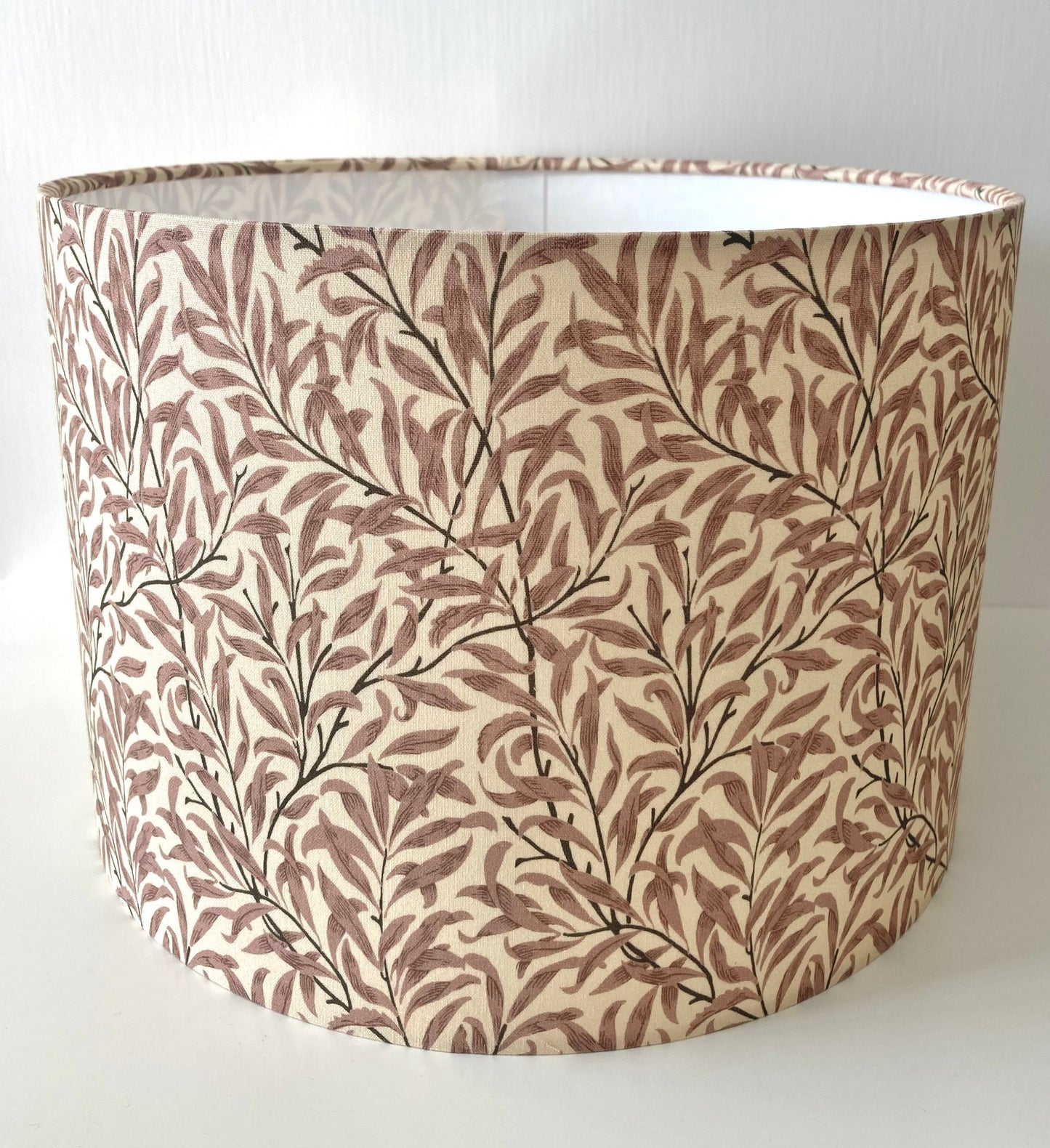 William Morris Beige Pink Willow Bough Fabric Lampshade for Table Lamps or Ceiling Lights
