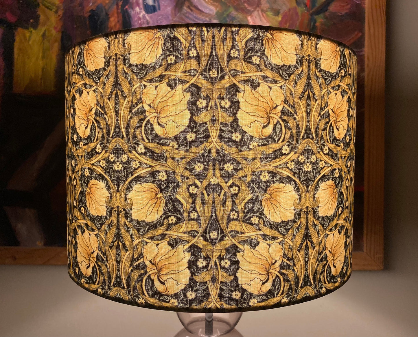 William Morris Pimpernel Cream and Blue Fabric Lampshade