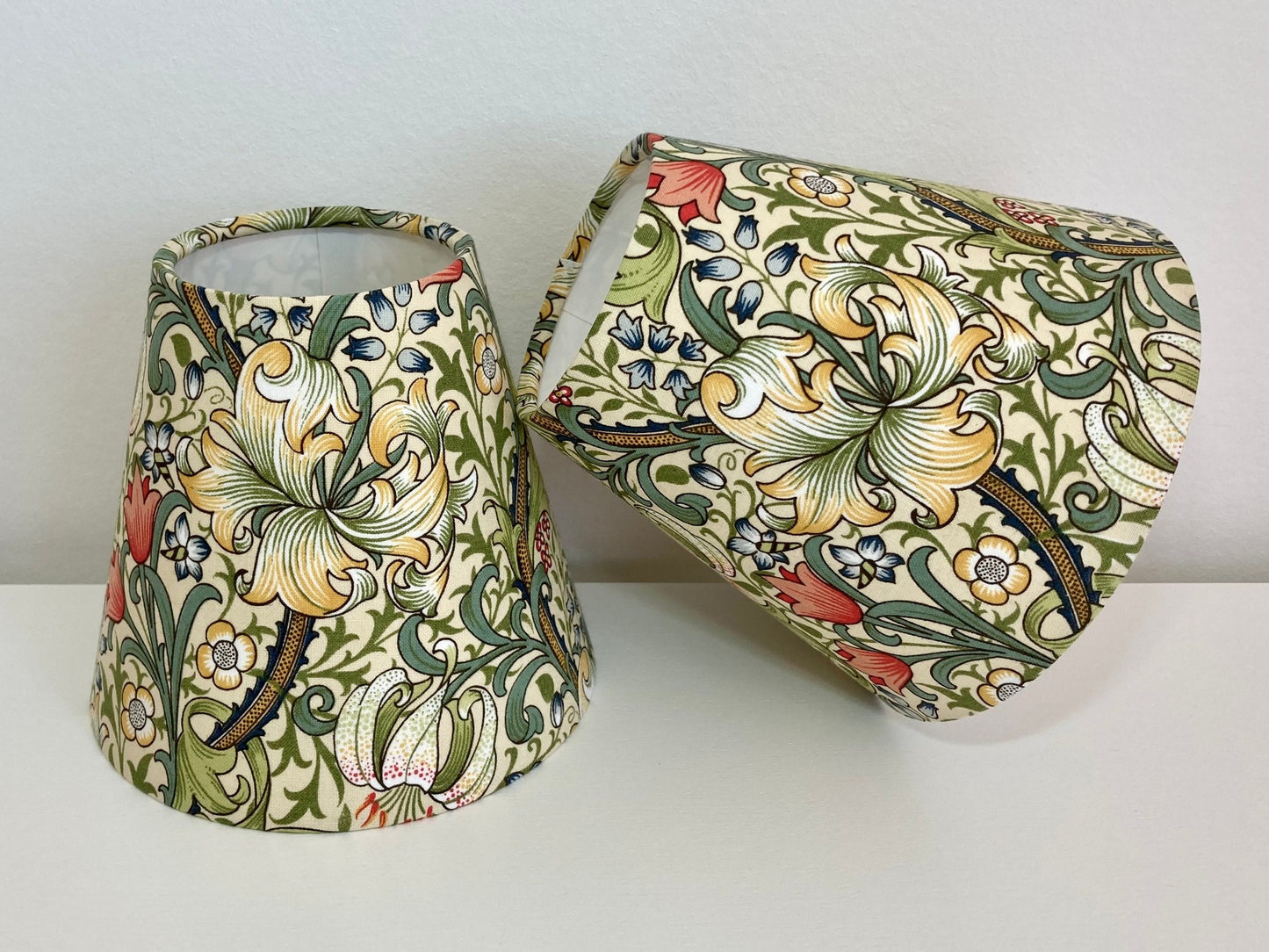 William Morris Golden Lily Fabric Candle Clip Lampshade
