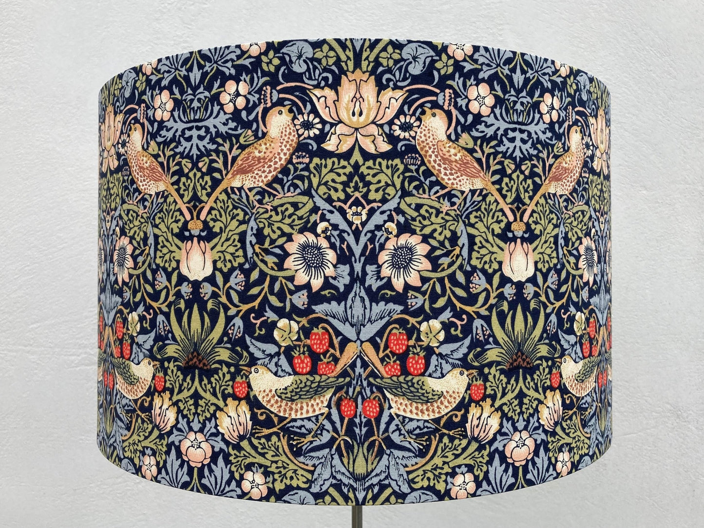 William Morris Blue Strawberry Lampshade for Table or Ceiling Lamps