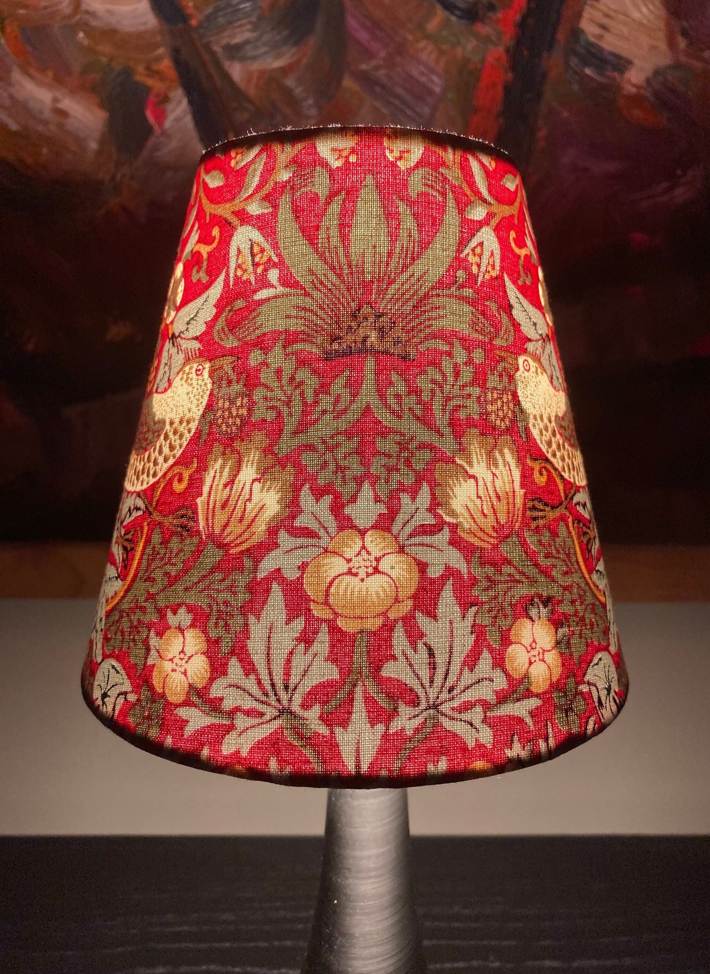 William Morris Strawberry Thief Fabric Candle Clip Lampshade