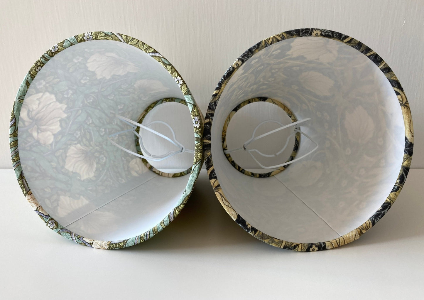 William Morris Pimpernel Candle Clip Lampshade Blue or Green