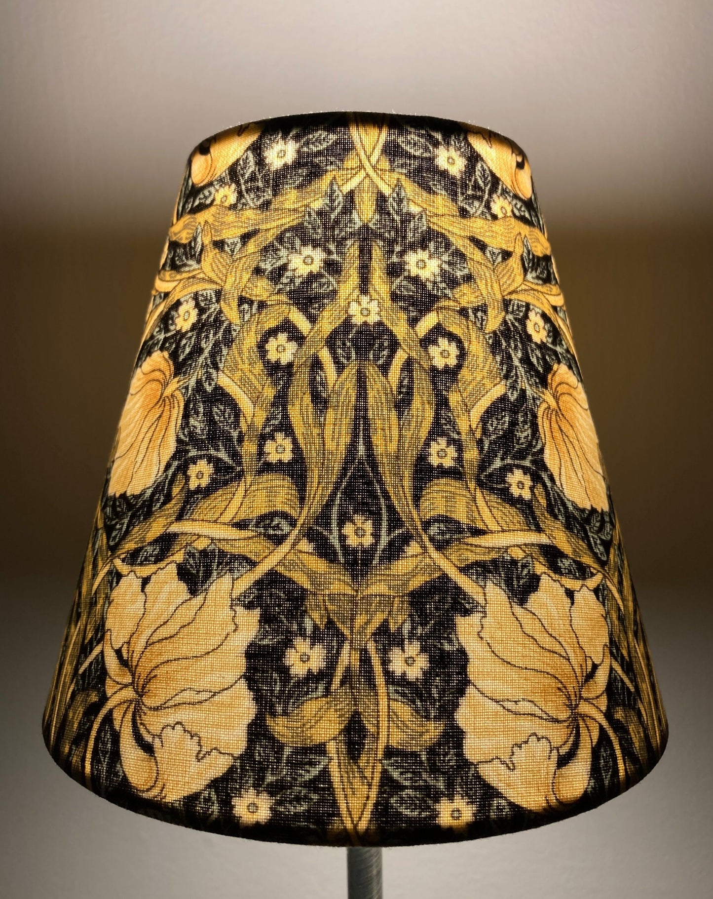 William Morris Pimpernel Candle Clip Lampshade Blue or Green