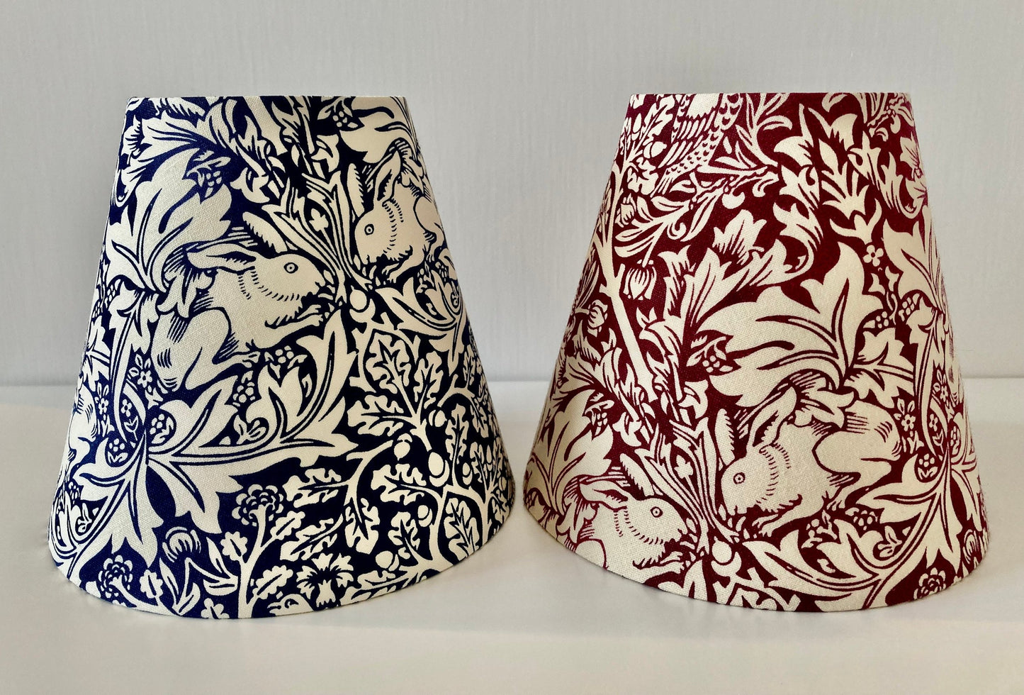 William Morris Candle Clip Lampshade Brer Rabbit / Brother Rabbit fabric