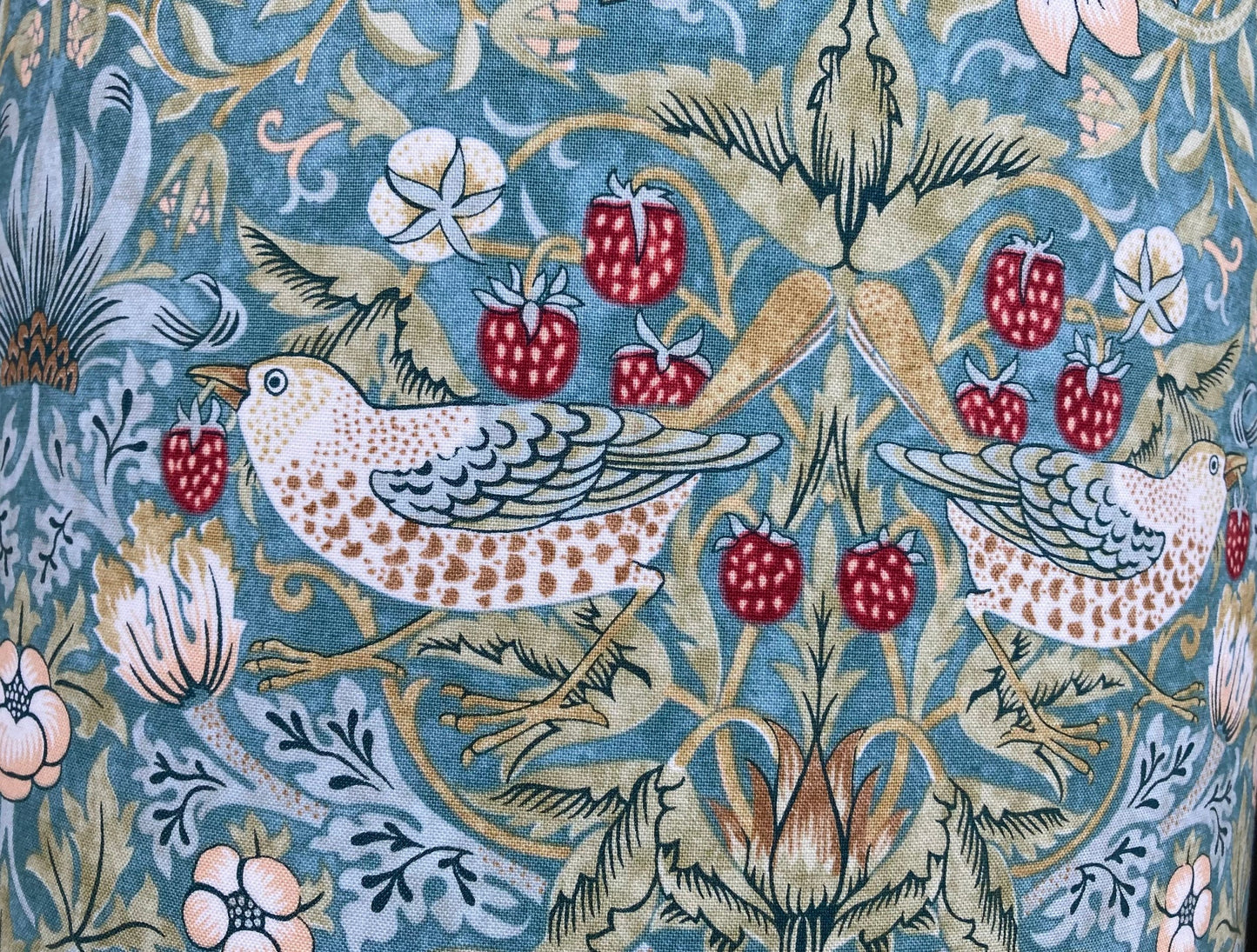 William Morris Green Strawberry Thief Fabric Lampshade for Table or Ceiling Lamps