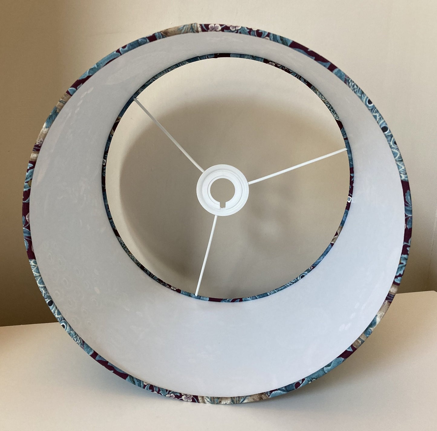 William Morris Forest Lampshade in Purple and Teal Fabric