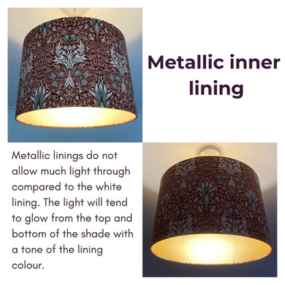 William Morris Red Snakeshead Lampshade for Table or Ceiling Lamps