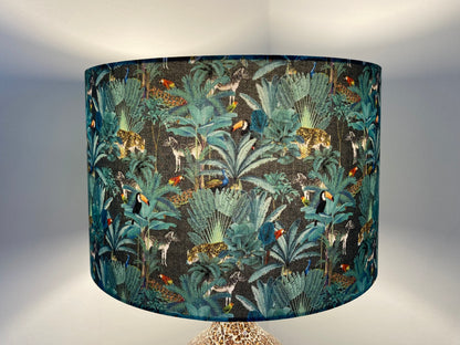 Tropical Jungle Animals Drum Lampshade
