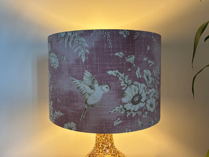 Rose Pink Finch Bird Fabric Lampshade for Table or Ceiling Lamps