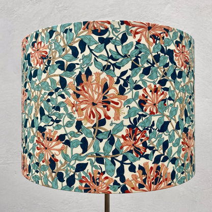 William Morris Honeysuckle Fabric Lampshade for Table or Ceiling Lamps